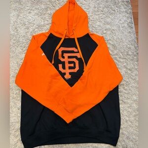 San Francisco Giants Black & Orange Stitches Hoodie Size XXL